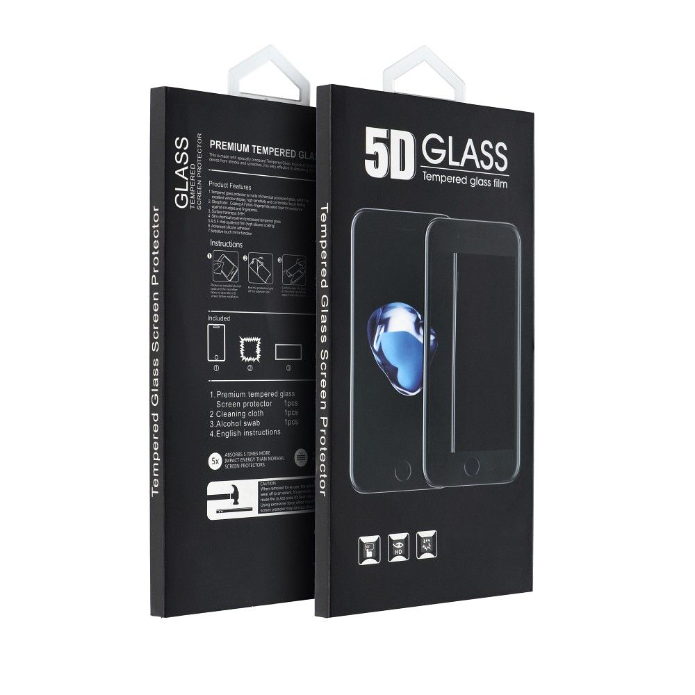 Zaštitna folija za ekran OEM za Samsung Galaxy A54 A546 / S23 FE S711, Kaljeno staklo, Pun ljepilo, 5D, Crna
