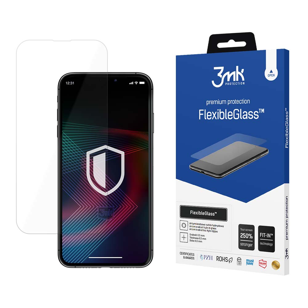 Folija za zaštitu ekrana 3MK FlexibleGlass za Apple iPhone 14 Plus / 14 Pro Max, Fleksibilno staklo, Potpuno Ljepilo