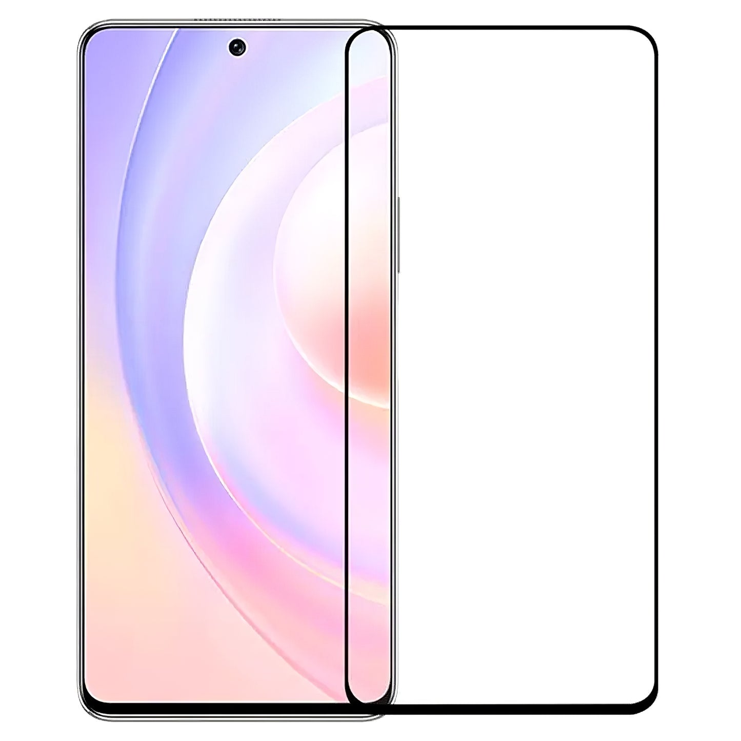 Zaštitna folija za ekran OEM za Honor X50, Kaljeno staklo, Pun ljepilo, 5D, Crna