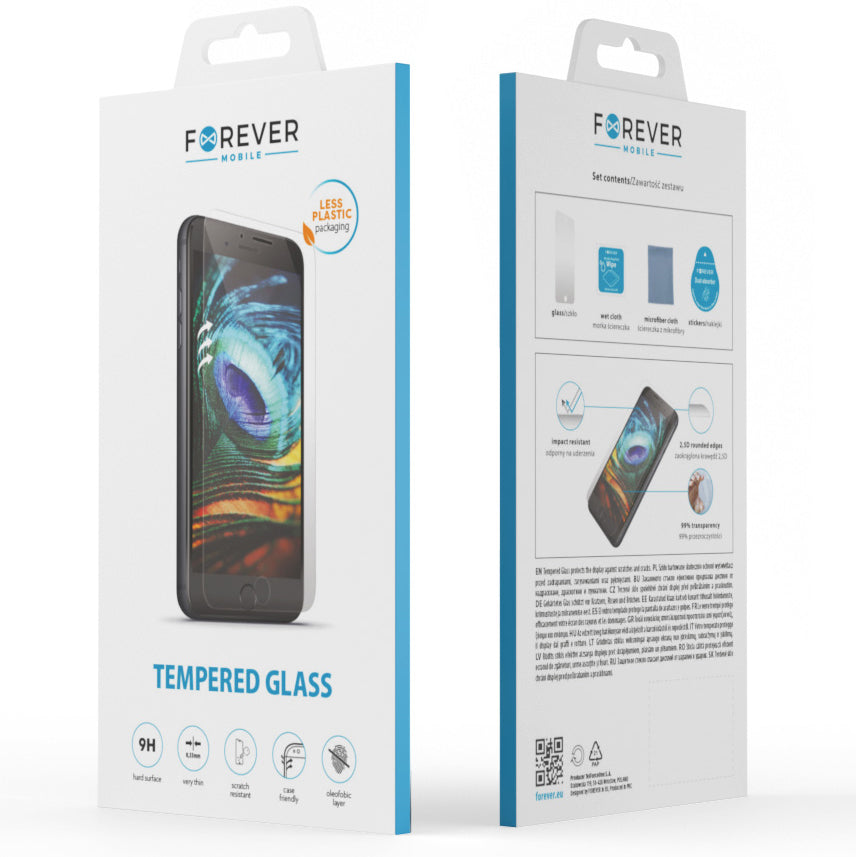 Zaštitna folija za ekran Forever za Honor X7a, Kaljeno staklo, Pun ljepilo, 2.5D