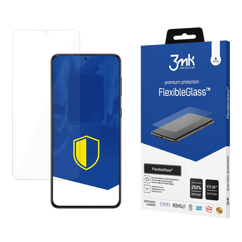 Folija za zaštitu ekrana 3MK FlexibleGlass za Samsung Galaxy S24 S921, Fleksibilno staklo, Pun ljepilo