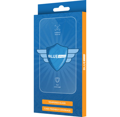 Zaštitna folija Blue Shield za ekran Xiaomi Redmi Note 13 4G / Note 13 5G, Kaljeno staklo, Pun ljepilo, Kompatibilno s maskama, Crna