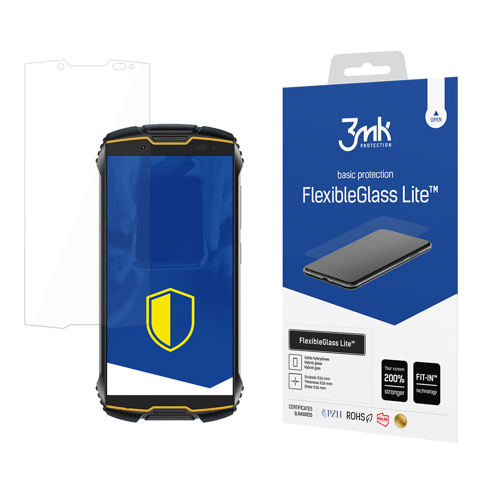 Folija za zaštitu ekrana 3MK FlexibleGlass Lite za Cubot KingKong Mini 2, Fleksibilno staklo, Pun ljepilo