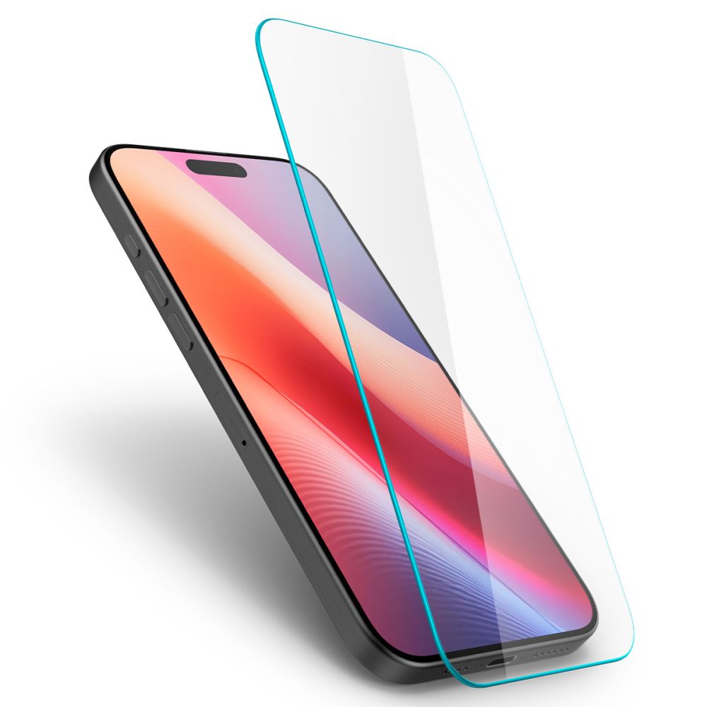 Zaštitna folija za ekran Spigen GlastrR Slim HD za Apple iPhone 16 / 15, Kaljeno staklo, Pun ljepilo, 2.5D AGL06910
