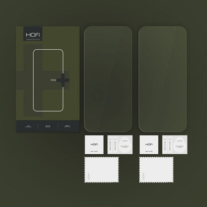 Zaštitna folija za ekran HOFI Glass PRO+ za Apple iPhone 16 Pro, Kaljeno staklo, Pun ljepilo, Set od 2 komada, 2.5D, Prozirna