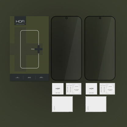 Zaštitna folija za ekran HOFI Glass PRO+ Privacy za Samsung Galaxy S24 FE S721, Kaljeno staklo, Pun ljepilo, Set od 2 komada, 2.5D