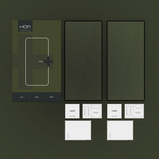 Zaštitna folija za ekran HOFI Glass PRO+ za Samsung Galaxy S25 Ultra S938, Kaljeno staklo, Puna ljepila, Set od 2 komada, Crna