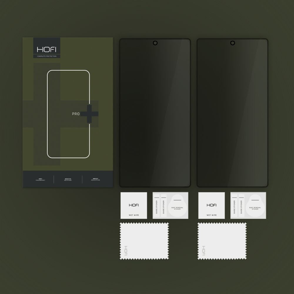 Zaštitna folija za ekran Privacy HOFI Glass PRO+ za Samsung Galaxy S25 Ultra S938, Kaljeno staklo, Full Glue, Set 2 komada