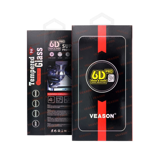 Zaštitna folija za ekran Veason PRO za Samsung Galaxy A06 A065, Kaljeno staklo, Full Glue, 6D, Crna