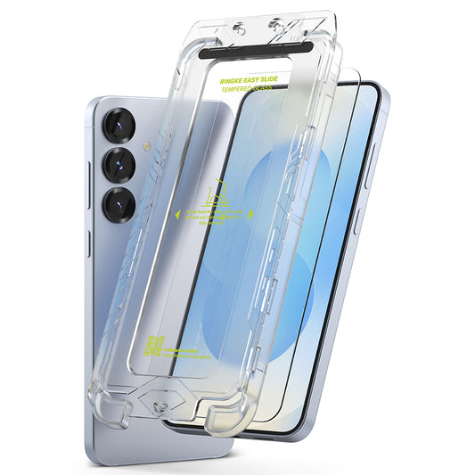 Zaštitna folija za ekran Ringke Easy Slide za Samsung Galaxy S25 S931, Kaljeno staklo, Pun ljepilo, Set 2 komada