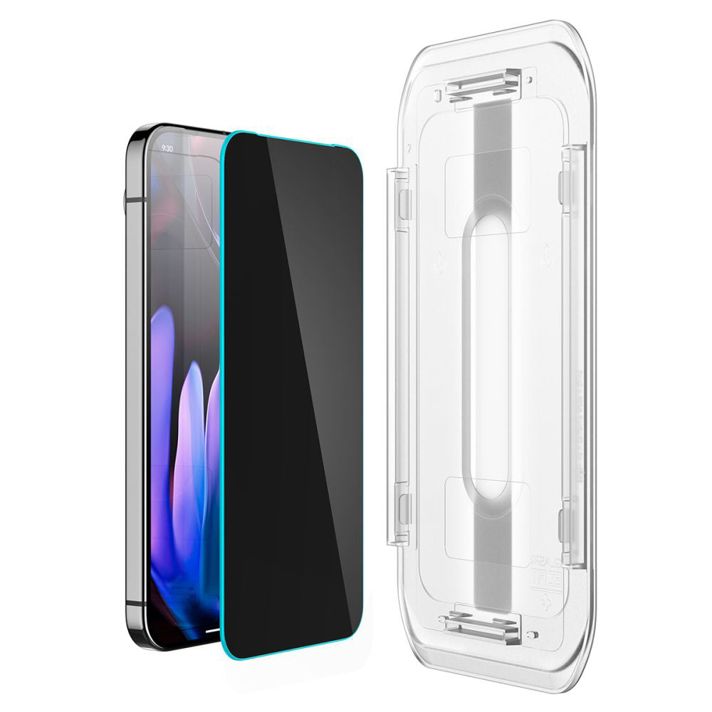 Zaštitna folija za ekran Privacy Spigen GlastR EZ FIT za Google Pixel 9 / 9 Pro, Kaljeno staklo, Full Glue, Set 2 komada