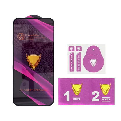 Zaštitna folija za ekran OEM OG Premium za Apple iPhone 17 Pro Max, Kaljeno staklo, Pun ljepilo, Crna