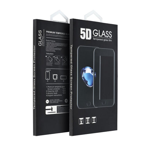 Zaštitna folija Matte OEM za ekran Apple iPhone 17 Pro, Kaljeno staklo, Full Glue, 5D, Crna