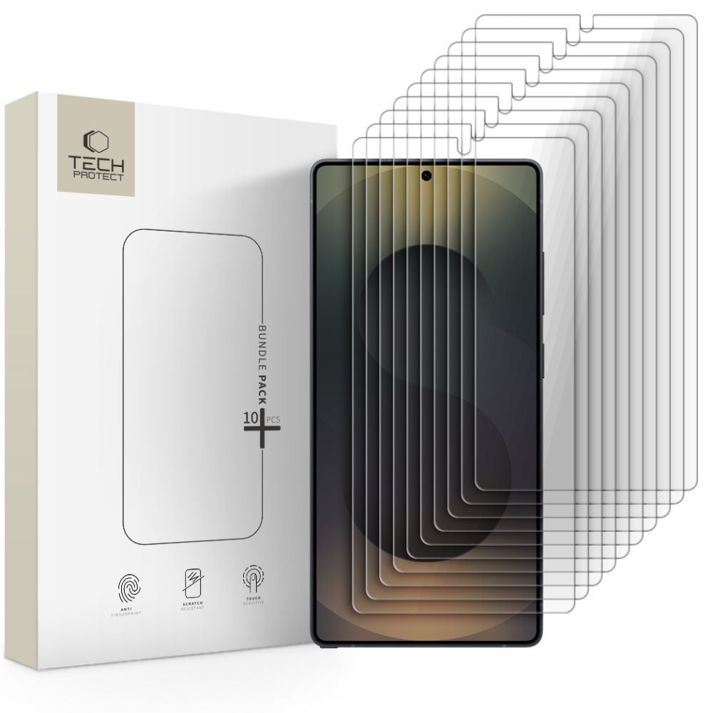 Zaštitna folija za ekran Tech-Protect za Samsung Galaxy S25 Ultra S938, Kaljeno staklo, Full Glue, Set od 10 komada