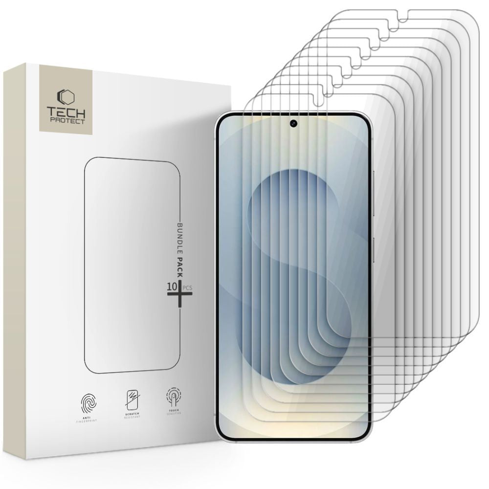 Zaštitna folija za ekran Tech-Protect za Samsung Galaxy S25 S931 / S24 S921, Kaljeno staklo, Full Glue, Set od 10 komada