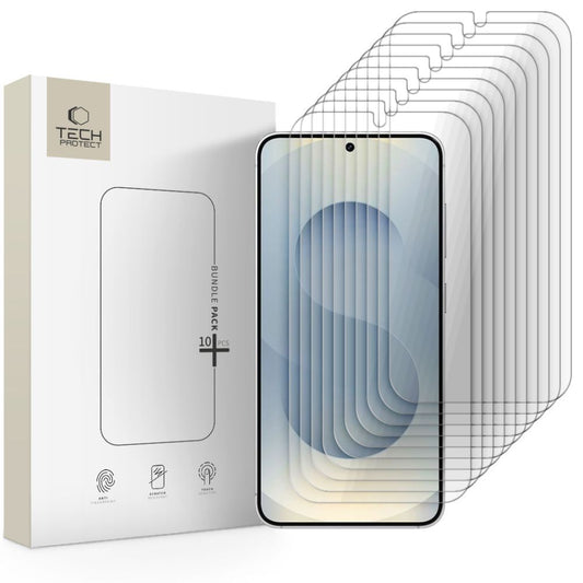 Zaštitna folija za ekran Tech-Protect za Samsung Galaxy S25 S931 / S24 S921, Kaljeno staklo, Full Glue, Set od 10 komada