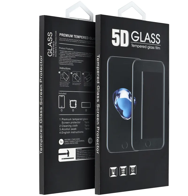 Zaštitna folija za ekran OEM za Motorola Edge 70, Kaljeno staklo, Full Glue, 5D, Crna