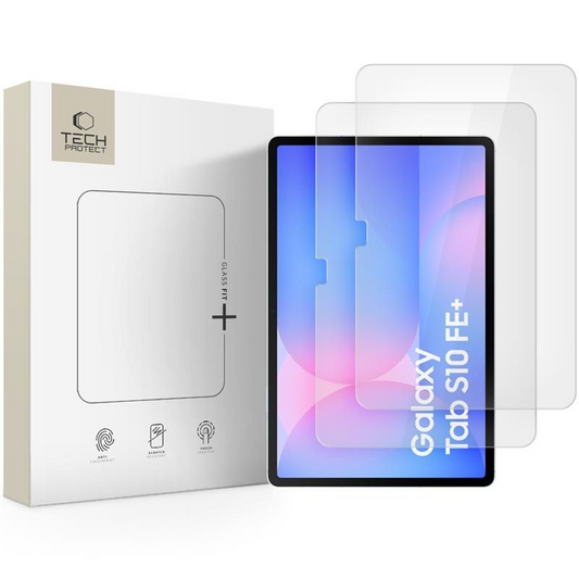 Zaštitna folija za ekran Tech-Protect FIT+ za Samsung Galaxy Tab S10 FE+, Kaljeno staklo, Full Glue, Set 2 komada, 2.5D