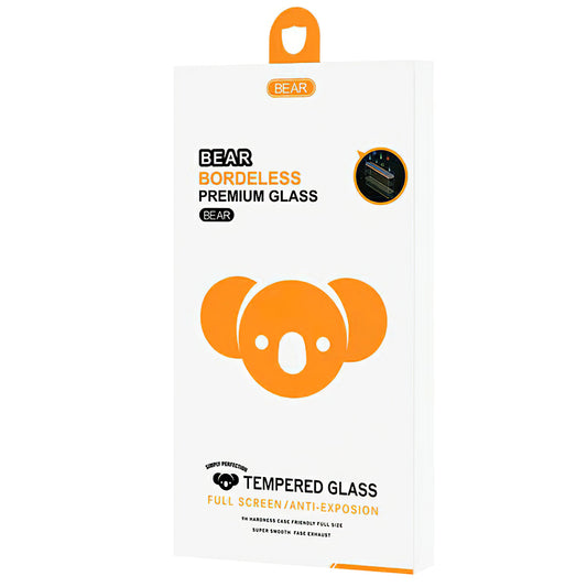 Zaštitna folija za ekran Bear Borderless za Apple iPhone 17e / 16e / 14, Kaljeno staklo, Full Glue