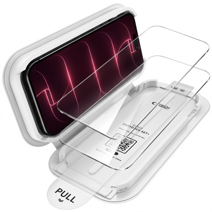 Zaštitna folija za ekran Tech-Protect OneTouch za Apple iPhone 18 Pro Max / 17 Pro Max, Kaljeno staklo, Full Glue, Set 2 komada, Prozirna