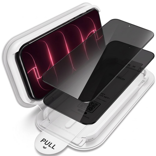 Zaštitna folija za ekran Privacy Tech-Protect OneTouch za Apple iPhone 18 Pro, Kaljeno staklo, Full Glue, Set 2 komada