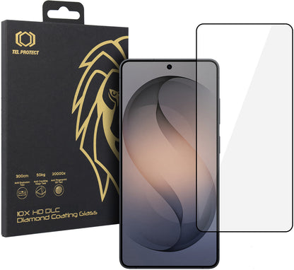 Zaštitno staklo za zaslon Tel Protect 10X HD DLC Diamond Coating za Samsung Galaxy S26 Ultra S948, kaljeno staklo, potpuno ljepljivo, crno