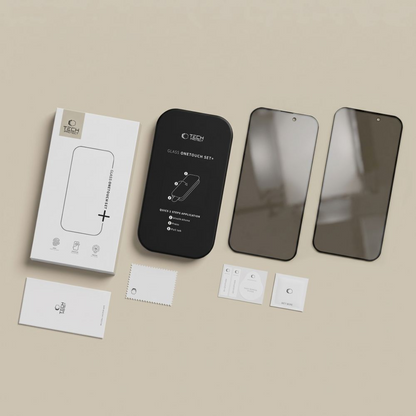Zaštitna folija za ekran Privacy Tech-Protect OneTouch za Apple iPhone 18 Pro, Kaljeno staklo, Full Glue, Set 2 komada