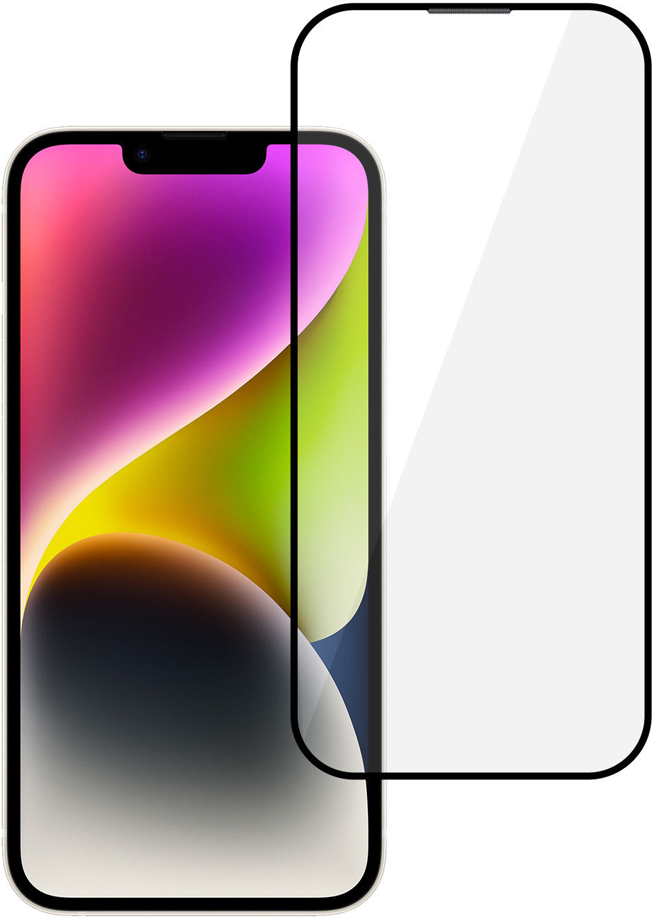 Zaštitna folija za zaslon Tel Protect 10X HD DLC Diamond Coating za Apple iPhone 17e / 16e / 14 / 13 Pro / 13, kaljeno staklo, potpuno ljepljiva, crna