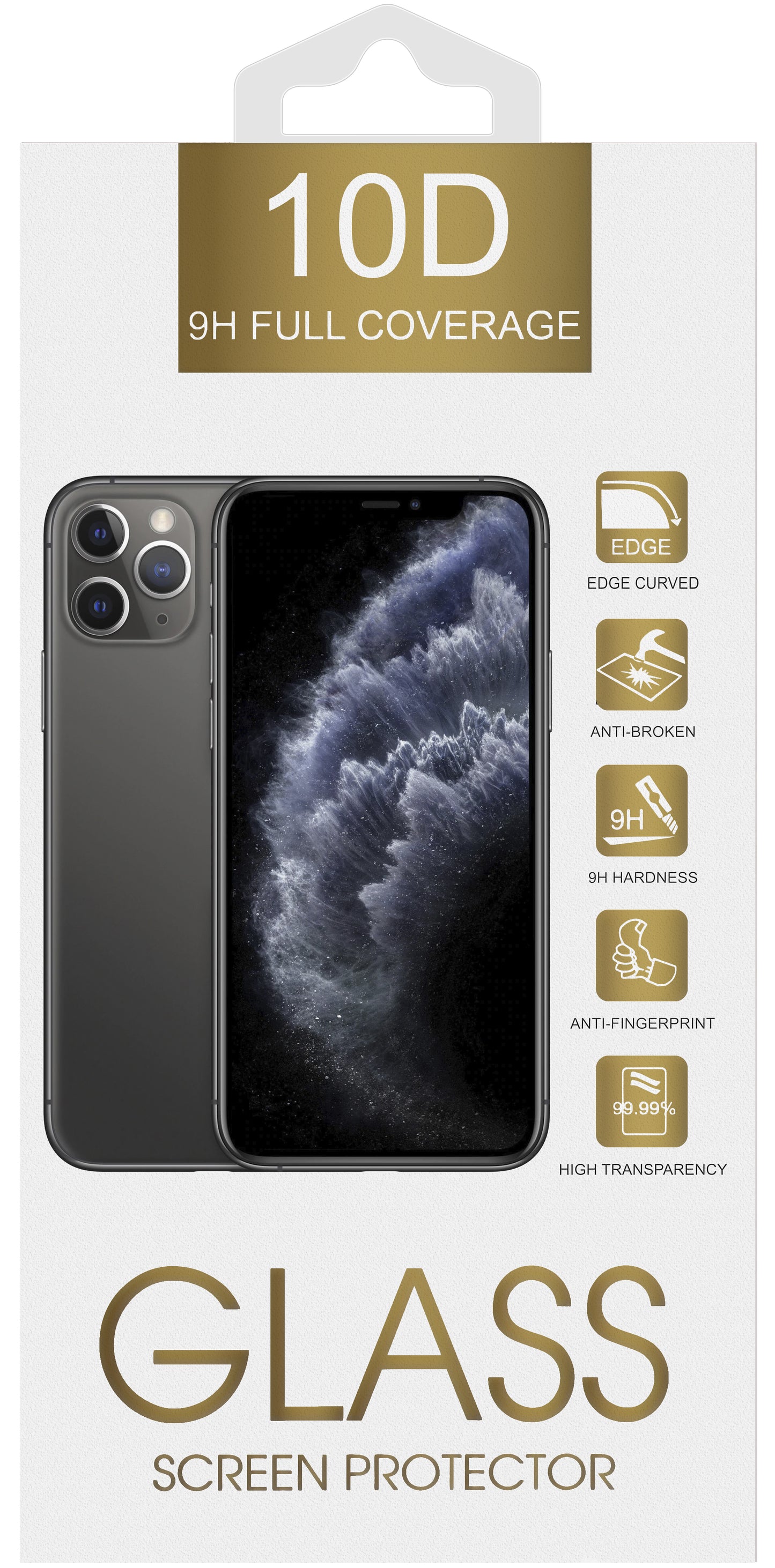 Zaštitna folija za ekran OEM za Xiaomi Poco X3 Pro / X3 NFC / X3, Kaljeno staklo, Pun ljepilo, 10D, Crna