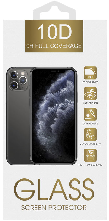Zaštitna folija za ekran OEM za Xiaomi Poco X3 Pro / X3 NFC / X3, Kaljeno staklo, Pun ljepilo, 10D, Crna