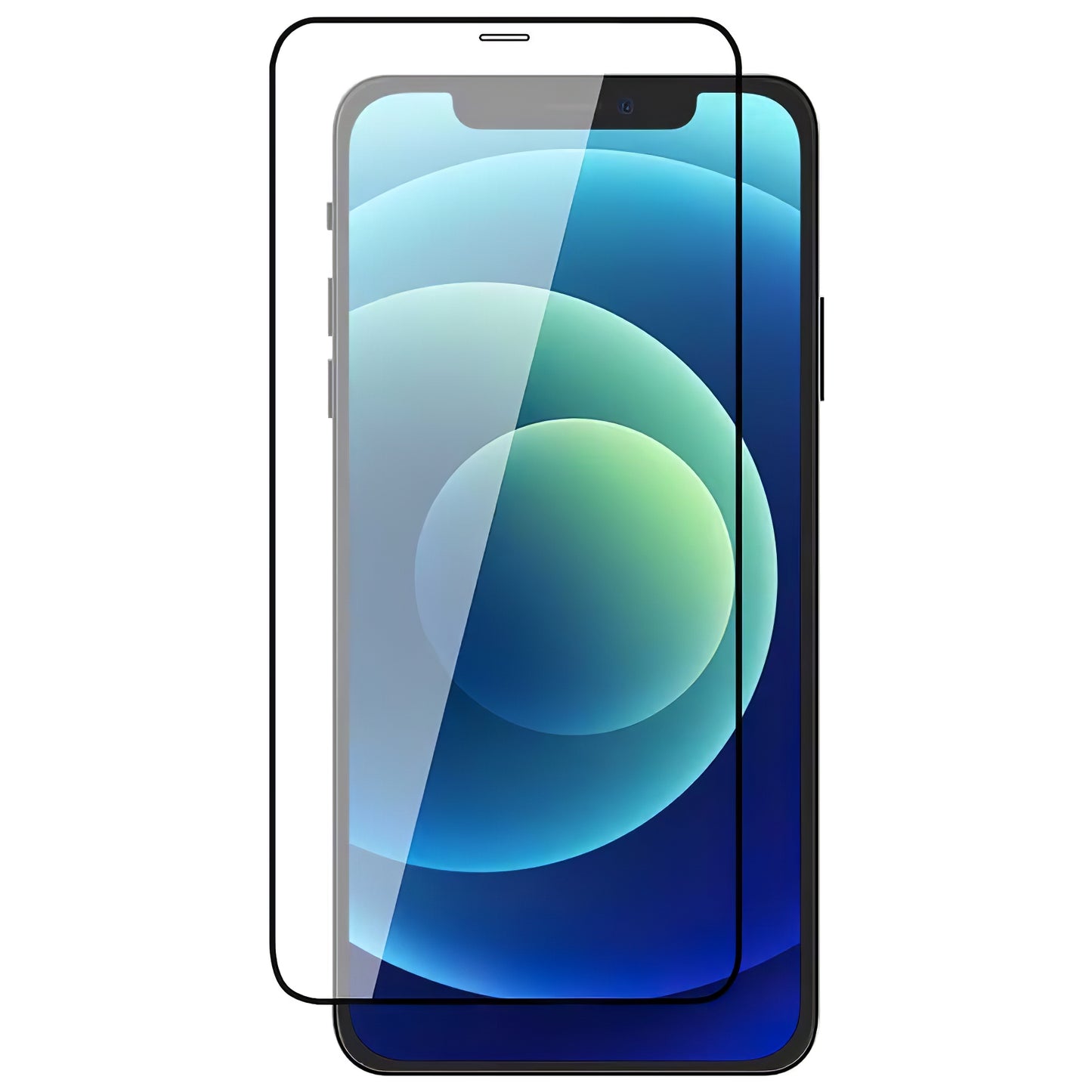 Zaštitna folija za ekran Veason PRO za Apple iPhone 12 / 12 Pro, Kaljeno staklo, Pun ljepilo, 6D, Crna