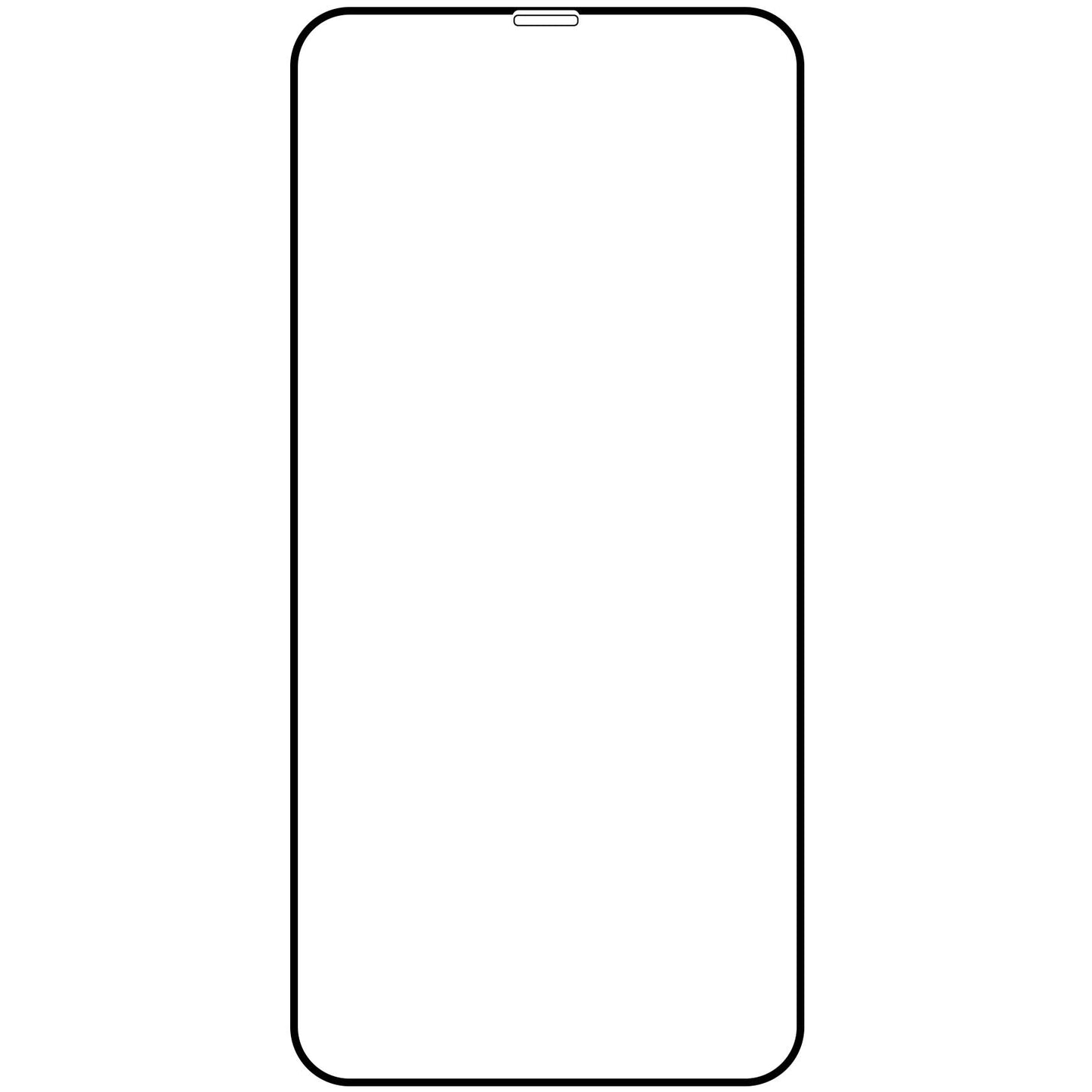 Zaštitna folija za ekran OEM za Apple iPhone 11 Pro / XS / X, Kaljeno staklo, Pun ljepilo, 21D, Crna