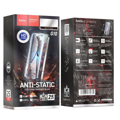 Zaštitna folija za ekran HOCO za Apple iPhone 14 Pro Max, Kaljeno staklo, Full Glue, Set 25 komada, Crna