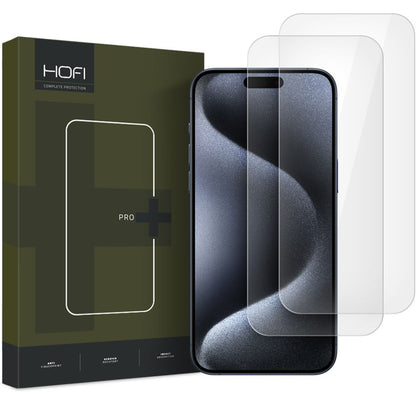 Zaštitna folija za ekran HOFI Glass PRO+ za Apple iPhone 16 Pro, Kaljeno staklo, Pun ljepilo, Set od 2 komada, 2.5D, Prozirna