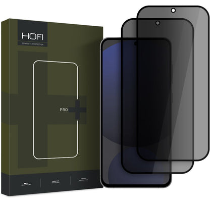 Zaštitna folija za ekran HOFI Glass PRO+ Privacy za Samsung Galaxy S24 FE S721, Kaljeno staklo, Pun ljepilo, Set od 2 komada, 2.5D