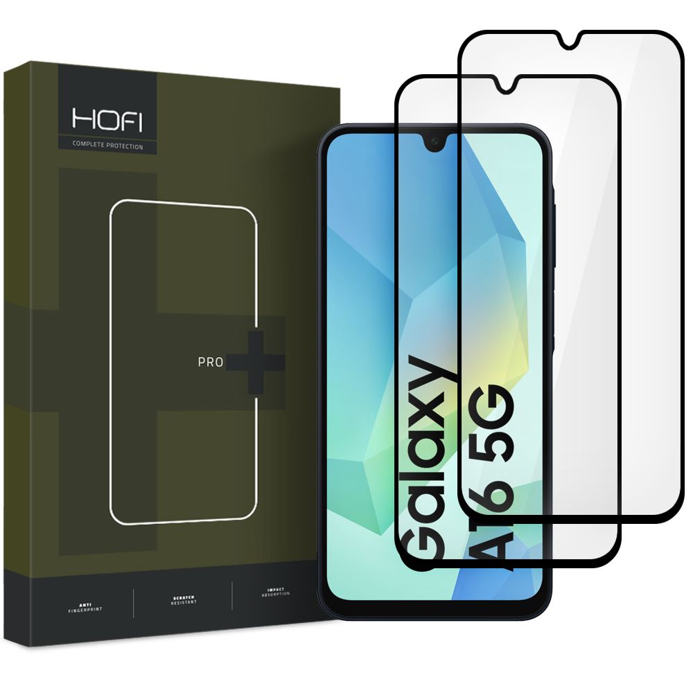 Zaštitna folija za ekran HOFI Glass PRO+ za Samsung Galaxy A16 5G A166 / A16 4G A165 / A26 5G, Kaljeno staklo, Pun ljepilo, Set od 2 komada, 2.5D, Crna