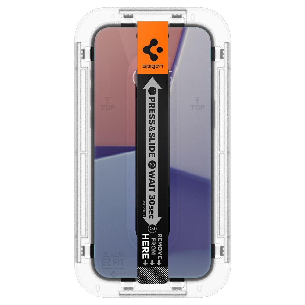 Zaštitna folija za ekran Privacy Spigen EZ FIT za Apple iPhone 15 Pro Max, Kaljeno staklo, Pun ljepilo, 2.5D AGL07118