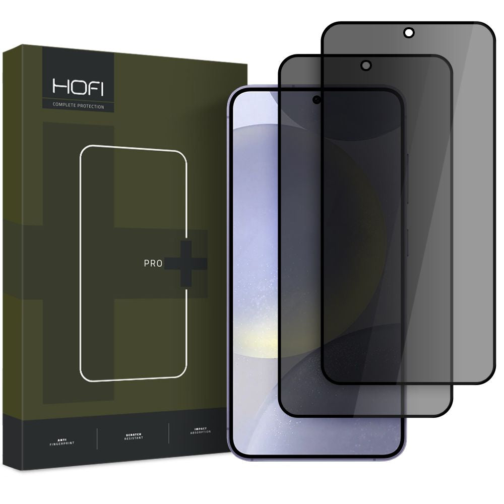Zaštitna folija za ekran Privacy HOFI Glass PRO+ za Samsung Galaxy S25 S931, Kaljeno staklo, Full Glue, Set 2 komada
