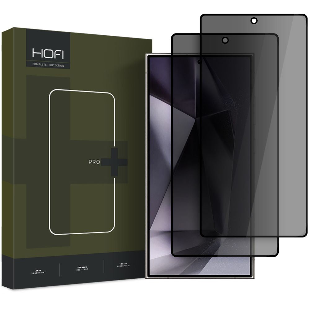 Zaštitna folija za ekran Privacy HOFI Glass PRO+ za Samsung Galaxy S25 Ultra S938, Kaljeno staklo, Full Glue, Set 2 komada