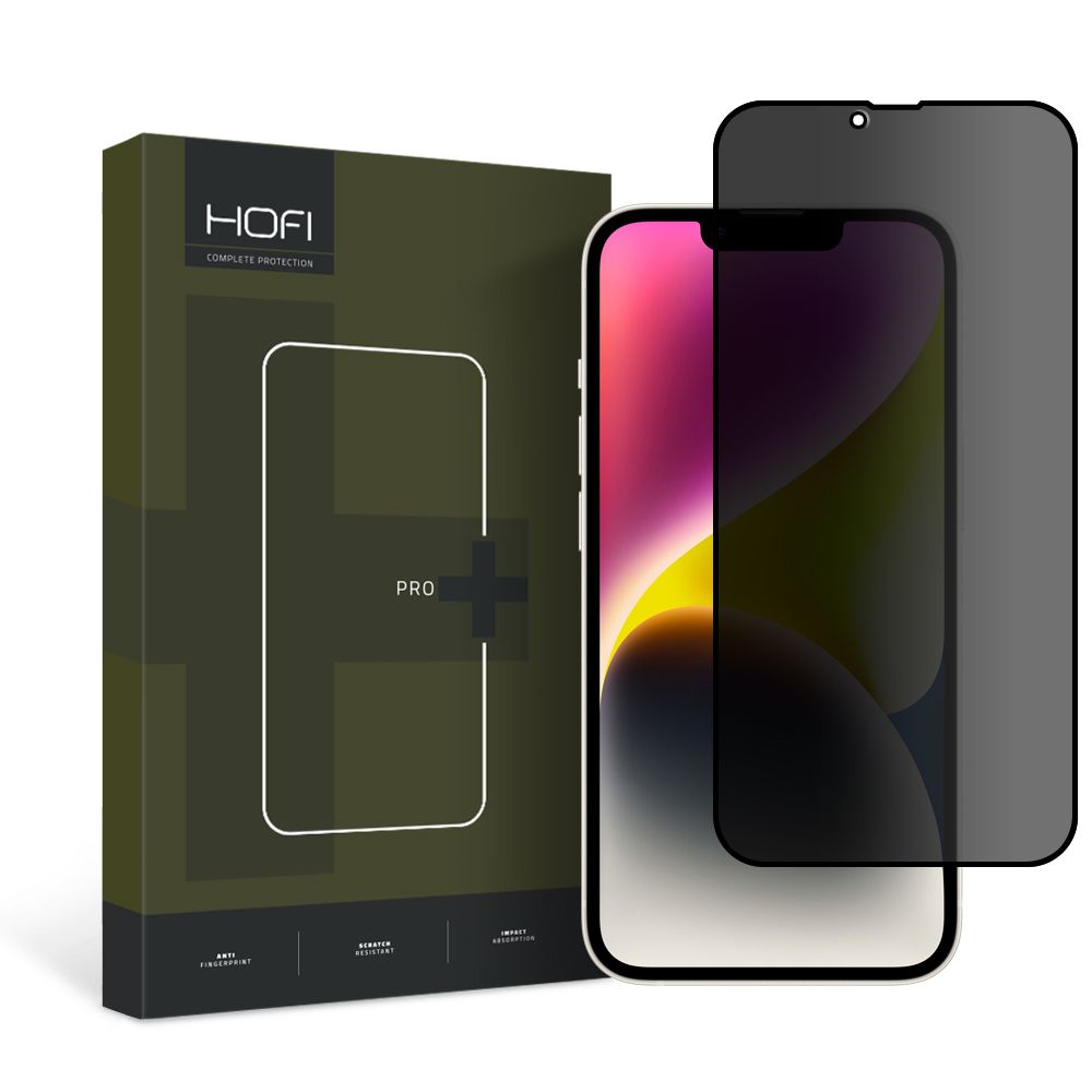 Zaštitna folija za ekran Privacy HOFI PRO+ za Apple iPhone 14 Plus / 13 Pro Max, Kaljeno staklo, Full Glue