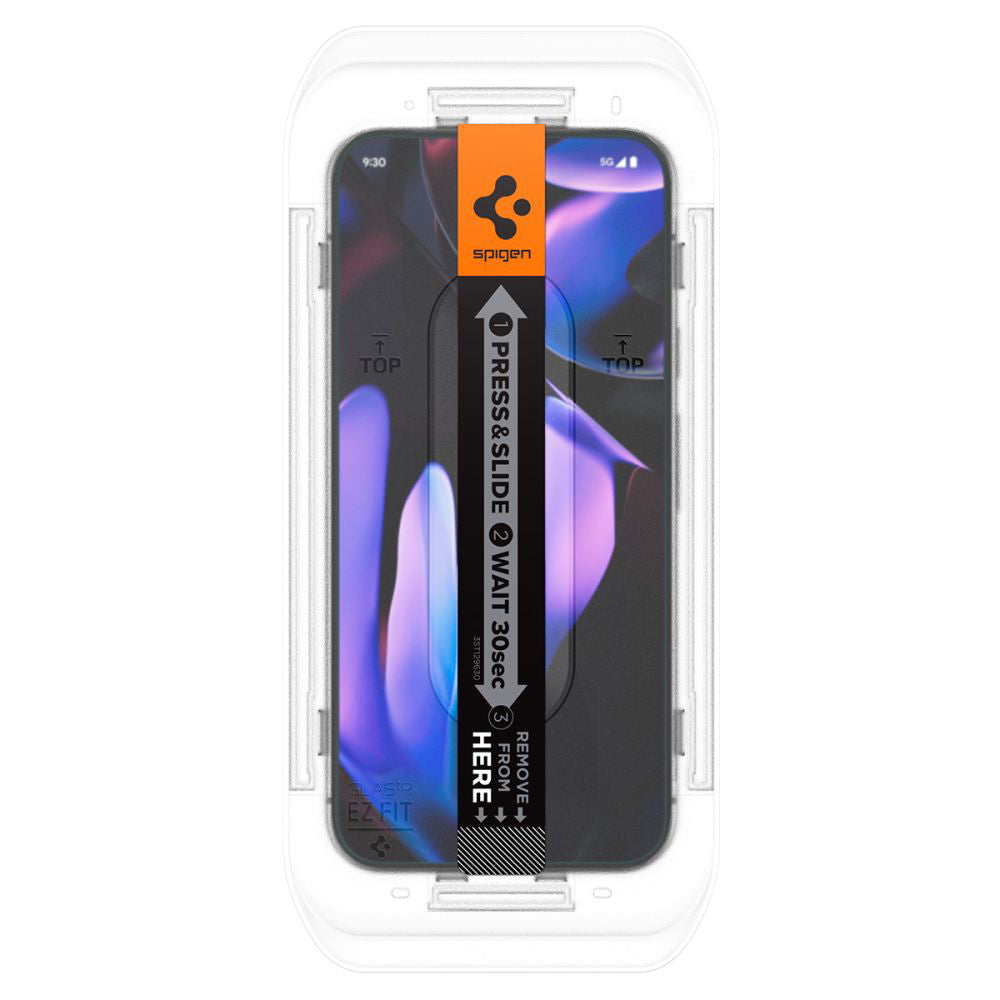 Zaštitna folija za ekran Privacy Spigen GlastR EZ FIT za Google Pixel 9 / 9 Pro, Kaljeno staklo, Full Glue, Set 2 komada