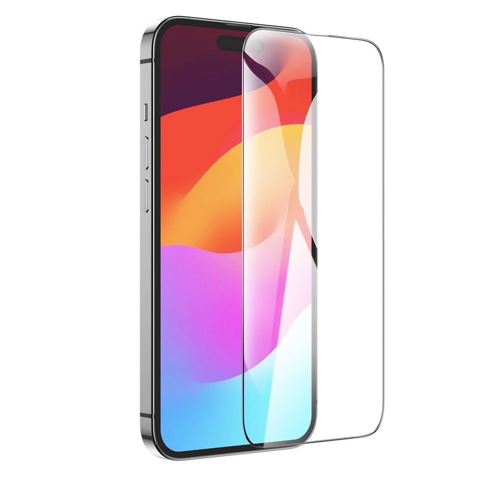 Zaštitna folija za ekran HOCO G14 za Apple iPhone 15 Pro, Kaljeno staklo, Full Glue, Set od 10 komada, 5D, Crna