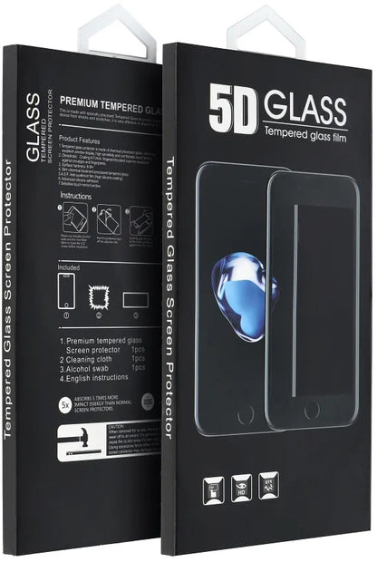 Zaštitna folija za ekran OEM za Motorola Edge 60 Fusion / Edge 60, Kaljeno staklo, Full Glue, 5D, Crna