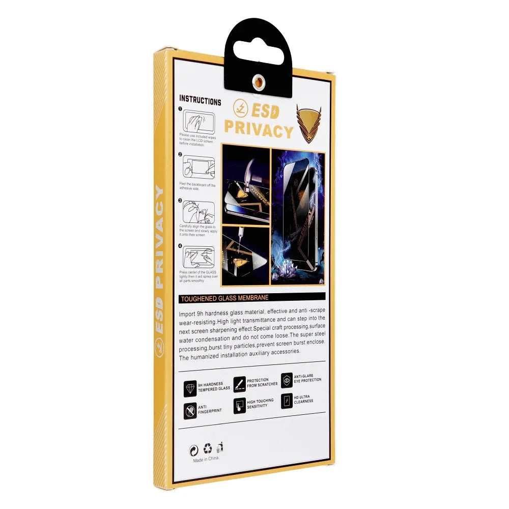 Zaštitna folija za ekran Privacy OG Premium za Apple iPhone 17 Pro, Kaljeno staklo, Full Glue