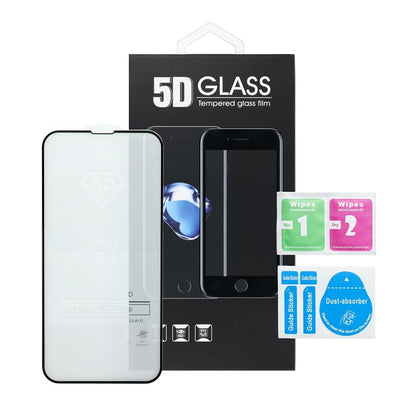 Zaštitna folija za ekran OEM za Samsung Galaxy A07 4G A075, Kaljeno staklo, Full Glue, 5D, Crna