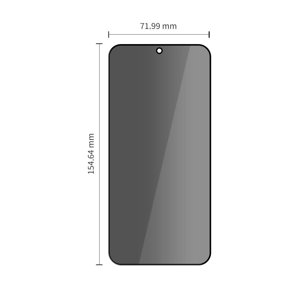 Zaštitna folija za ekran Privacy Tech-Protect Spy+ za Samsung Galaxy S26 Plus S947, Kaljeno staklo, Full Glue, Set od 2 komada