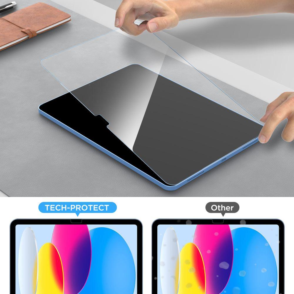 Zaštitna folija za ekran Tech-Protect FIT+ za Samsung Galaxy Tab S10 FE+, Kaljeno staklo, Full Glue, Set 2 komada, 2.5D