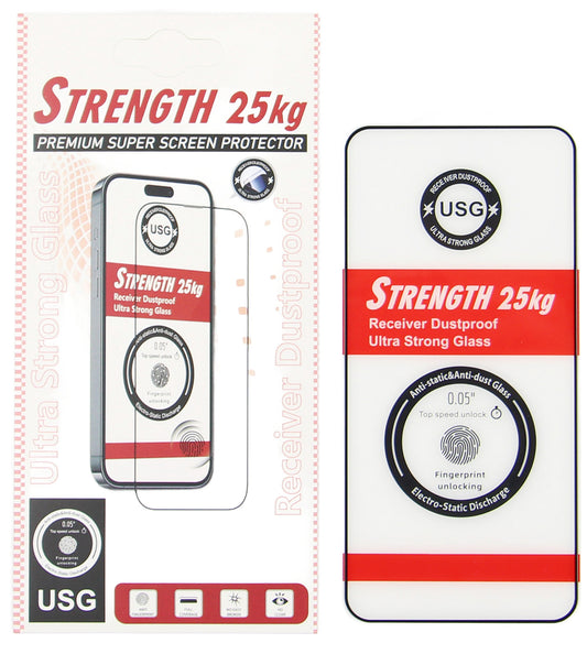 Zaštitna folija za ekran OEM Ultra Strong 25KG za Samsung Galaxy S25 S931, Kaljeno staklo, Full Glue, 2.5D, Crna