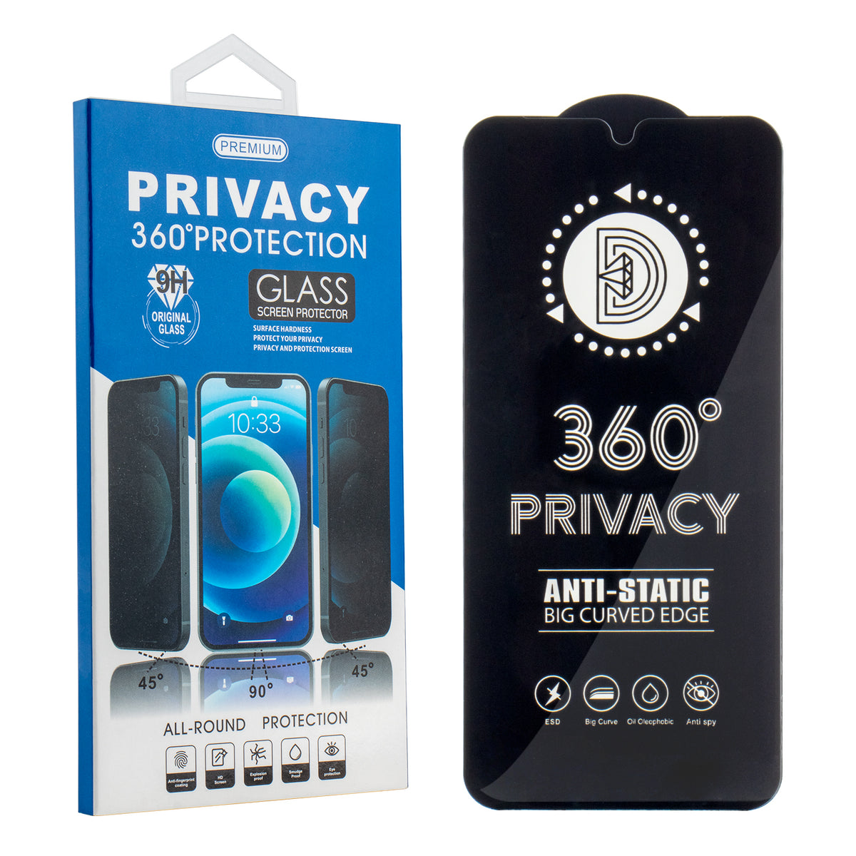 Zaštitna folija za ekran Privacy OEM 360 za Samsung Galaxy A37 5G, Kaljeno staklo, Full Glue