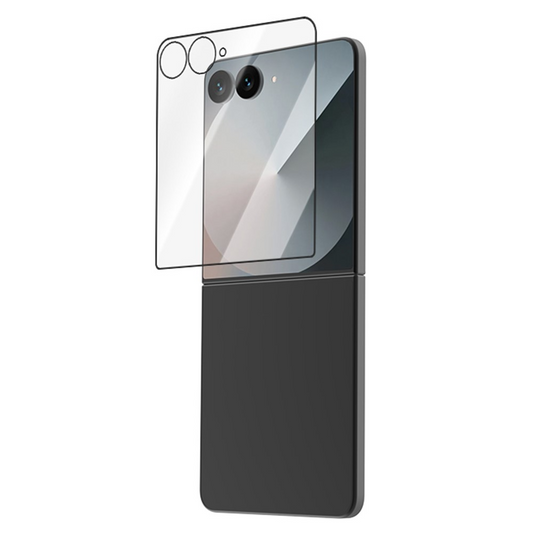 Zaštitna folija za vanjski ekran Lereach za Samsung Galaxy Z Flip8 F776 / Galaxy Z Flip7 F766, Kaljeno staklo, Full Glue, Set 2 komada, Crna